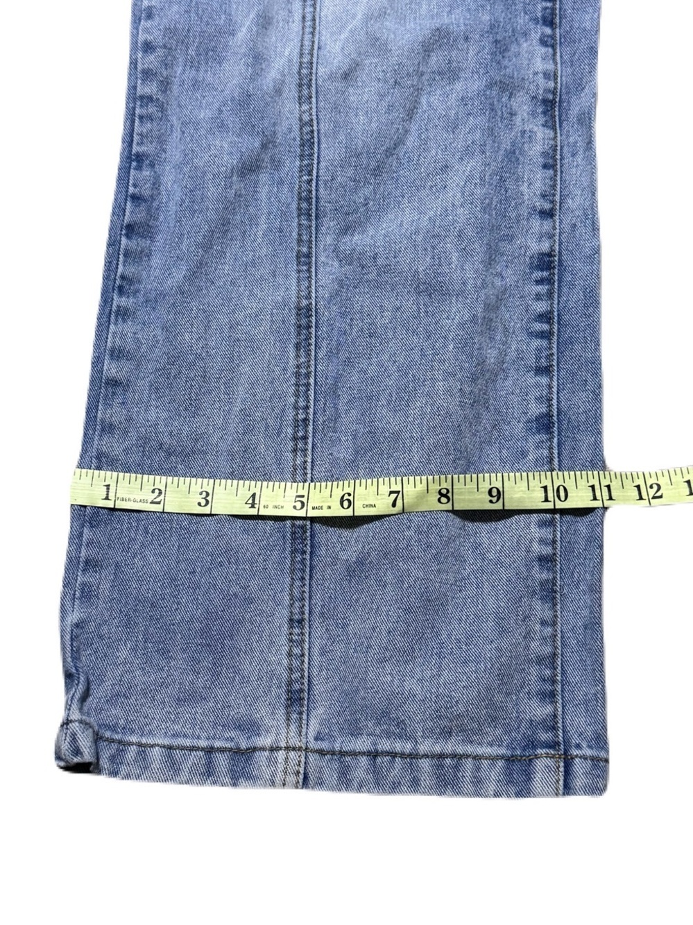 Light Blue Washed Front Seam Detail Wide Leg Jeans from PrettyLittleThing US 6 - Picture 12 of 12